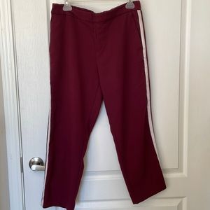 Size 10 Burgundy and white casual pants from Old Navy